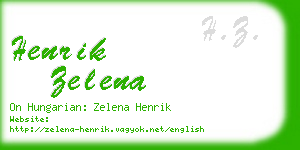 henrik zelena business card